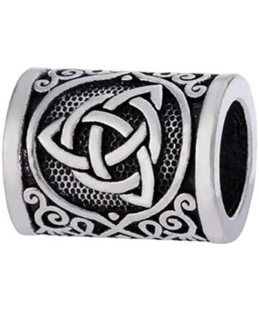 Yahpetes 2 Pcs Celtic Knots Triquetra Viking Beard Beads Set - Norse Rune Metal Rings - 0.59X0.47 Inches - Buy Online on GoSupps.com