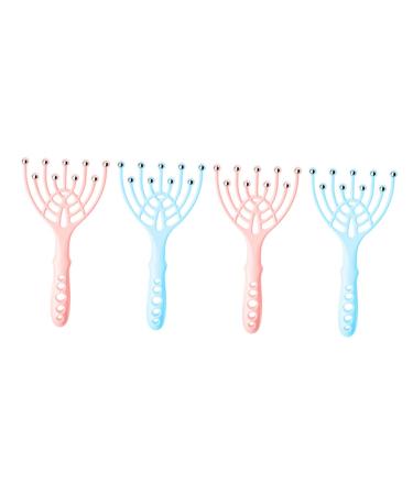 Frcolor 4 pieces head massage device Sleep AID sleep aid massage device Muscle relaxation Massage device Massage tool Meridian Massage Massage Tool Massic Ball head