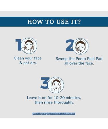 FCL Penta Peel Pads - Exfoliant for Dead Skin Fine Lines & Wrinkles | Gentle Peeling Pads | Shrinks Pores | Paraben-Free | 25 Count - Buy Online on GoSupps.com