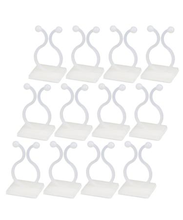 OSALADI Wire Holder Electric Cord Holder 100pcs Wire Fastener Plant Fixing Hooks Plant Traction Fixators for Office Garden Cord Holders Wire Holders 3.5X2X2CM White