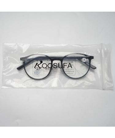 Koosufa Retro Round Blue Light Filter Glasses | Ultra-Light TR90 Frames | Anti-Fatigue & Gaming Glasses for Women - Matt Black with Case - Buy Online on GoSupps.com