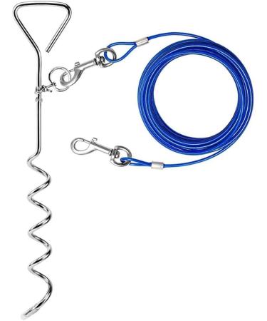15ft Cable Leash for Dogs - Durable Tie-Out Cable for Medium & Large Dogs | Perfect for Camping & Courtyards - Buy Online on GoSupps.com