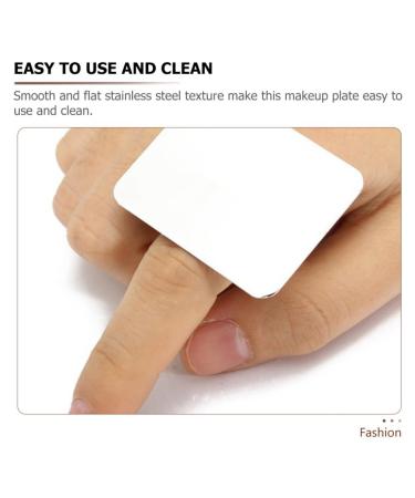 FOMIYES Stainless Steel Makeup Mixing Palette & Spatula - Ideal for Eye Shadow Nail Art & Pigment Blending - Buy Online on GoSupps.com