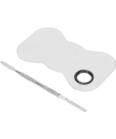 Optimize Your Beauty: Acrylic Cosmetic Palette with Spatulae - Ideal for Liquid Foundation Eye Shadow & Nail Art Mixing - Buy Online on GoSupps.com