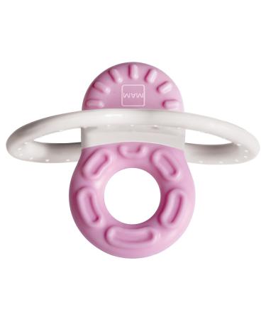 Mam Bite & Relax Phase 1 Mini bite ring toothing aid especially for the front teeth extra small and light biting ring for babies from 2+ months light pink phase 1 1 piece of light pink