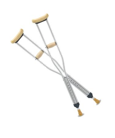 Medical Underarm Crutches Adjustable Crutches for Adults Aluminum Alloy Crutches with Underarm Pads and Handle Pads Height 5' 8''-6' 4'' 1 Pair (Size : 150cm/60inch) Anniversary Independence