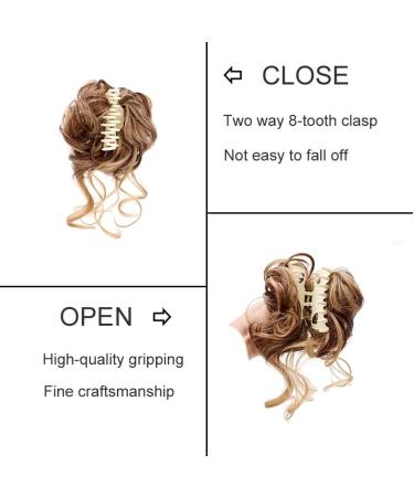 TEESONG Hair Chignon Synthetic Hair Bun Messy Curly Bun Claw Clip Bun Headband Wig Ponytail Hair Extensions Women Wig Hair Bun Messy Bun Hair Piece (Color : SW207-06) - Buy Online on GoSupps.com