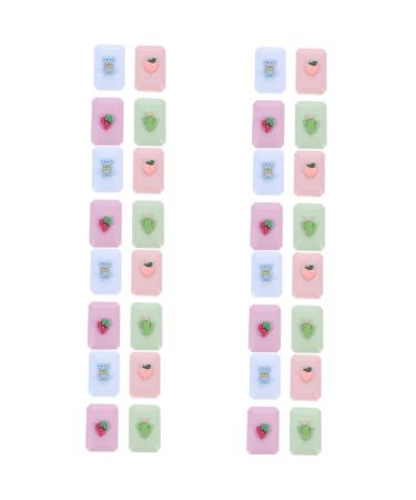 JECOMPRIS glass container 32 STK contact lens container contact case for pink eyes cosmetic container for eye lenses lens pockets lens case lens container lens travel case care