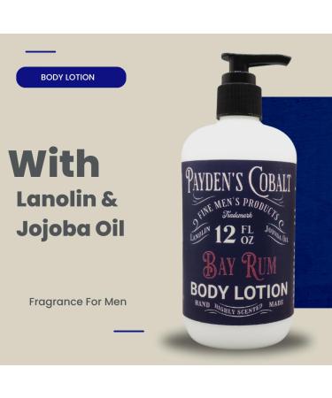 Payden's Cobalt Bay Rum For Men Scented Luxury Body Lotion with Lanolin and Jojoba Oil 12 Oz (2 Pack) - Buy Online on GoSupps.com