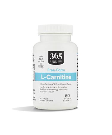 Whole Foods Market L Carnitine 500mg 60 ct 60 Count (Pack of 1)