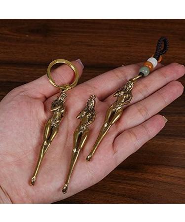 2 Pieces Brass Ear Spoon & Mini Shovel Pendant Charms - Vintage Mini Spoons with Keychain (goddessA) - Buy Online on GoSupps.com