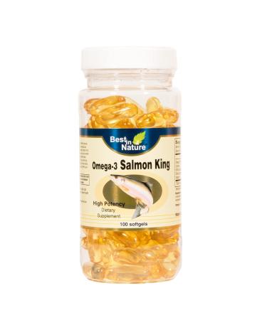 Omega-3 Salmon King Fish Oil 1000mg 100softgels - high Potency EPA/DHA. Omega-3 Fatty acids