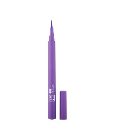 3ina makeup - The Color Pen Eyeliner 482 - purple liquid eyeliner - 10h long -lasting matt eyelinerstift with precision -high -pigmented liquid liner - vegan - cruethy free - Buy Online on GoSupps.com