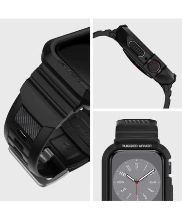 Spigen Rugged Armor Pro Compatible with Apple Watch Case with Band Series 8/7 (45mm) and Series SE2/6/SE/5/4 (44mm) - Black - Buy Online on GoSupps.com