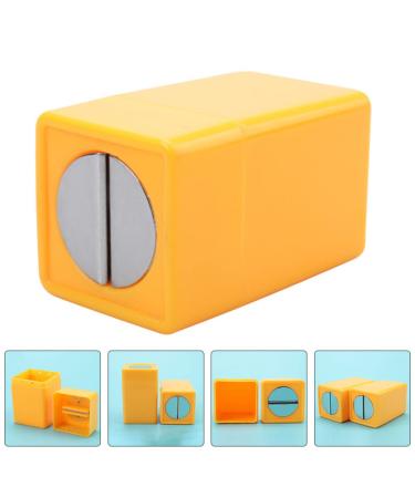 2-Piece Multi-Purpose Mini Sharps Razor Disposal Holder - Waste Container for Blades | Home Storage Case | Gelb - 6.8x4.3cm - Buy Online on GoSupps.com
