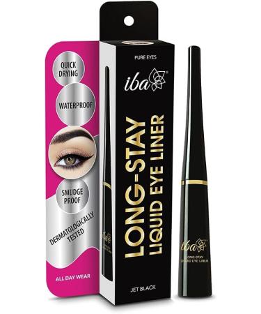 Iba Long Stay Liquid Eyeliner Jet Black 6.5ml l Waterproof Smudge Proof l Halal Certified & Vegan Makeup - Buy Online on GoSupps.com