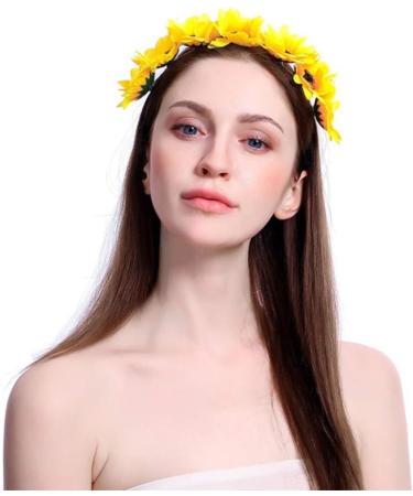 Buy Pretyzoom Sunflower Headband Wreath | Tropical Hair Accessories for Women | Perfect for Parties & Events - Buy Online on GoSupps.com