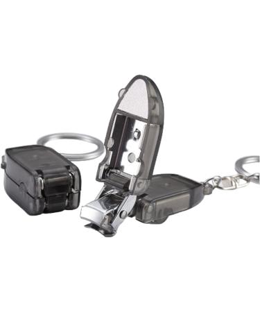 Silver Travel Keychain Nail Clippers - Portable Stainless Steel Finger Nail Cutter for Thick Nails with Mini File - Essential Nail Care Accessories - Buy Online on GoSupps.com