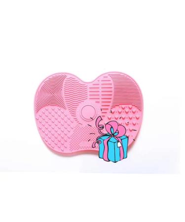 Silicone Makeup Brush Cleaning Mat - Present - 2 makeup puffs - Silicone brush cleaning mat - set