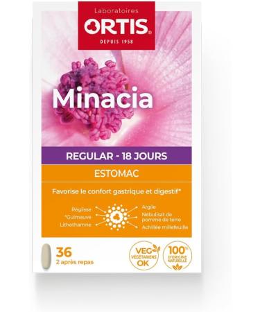 Ortis - Minacia Regular 36 Tablets - Food Supplement to Soothe the Stomach - Gastric and Digestive Comfort - 100% N - Buy Online on GoSupps.com