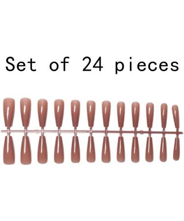 kawehiop 24 Pieces Extra Long Press on Nails Artificial DIY Solid French Graceful Colour-fast Nail for Manicure Salons Art - Buy Online on GoSupps.com