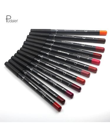 12 Pcs Waterproof Lip Liner Pencil Set | Long Lasting Matte Lipstick Makeup Kit - Beauty Lips Collection - Buy Online on GoSupps.com