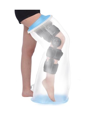 YUNCHI Waterproof Full Leg Cast Cover for Shower Extra Wide Adults for Knee Brace Large Plaster Dressings After Operation Boots Non Slip Durable Reusable Protectors 2023 Upgraded (XL Full Leg) XL-Extra Wide Full Leg