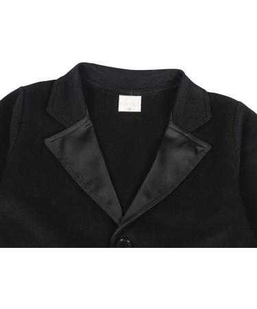 AmzBarley Baby Boys Gentlemans Tuxedo Romper | Long/Short Sleeve Dress Shirt, Pants, Vest, Bowtie | Birthday & Holiday Party Outfit | Black 12-18 Months - Buy Online on GoSupps.com