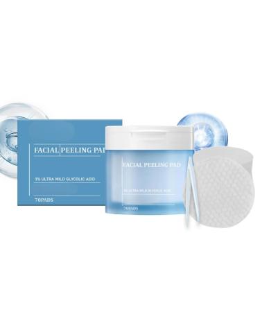 Facial Peeling Pads with Salicylic Acid - Gentle Exfoliating 70 Pads for Smooth Skin Texture Unclog Pores Hydration Boost Daily Facial Treatment for All Skin Types (S Centella*1) Centella*1 70 Count (Pack of 1)