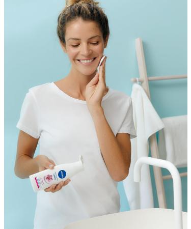 NIVEA Gentle Cleansing Milk for Face & Eyes (1 x 200ml) eye make-up remover milk facial cleanser enriched with natural Almond oil & Hydramine moisturizing facial care for dry & sensitive skin - Buy Online on GoSupps.com