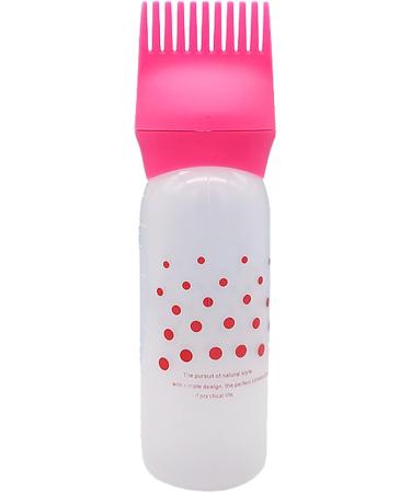 itrimaka Root Comb Applicator Bottle - Bottle Applicator Brush with Graduated Scale | Hair Oiling Applicator Bottle for Hair Dye Oil Comb Precise for Scalp and Hair Care Red - Buy Online on GoSupps.com
