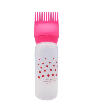 Ahuuen Root Comb Applicator Bottle | Oil Applicator for Hair Dye - Hair Oiling Applicator Bottle for Hair Dye Oil Comb Precise for Scalp and Hair Care Red