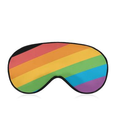 Pride Month LGBTQ Rainbow Gay Pride Sleep Masks Eye Cover Blackout with Adjustable Elastic Strap Night Blindfold for Women Men Yoga Travel Nap