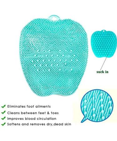 Shower Foot Scrubber with Non-Slip Suction Cups - Exfoliate and Increase Circulation (2 Pack) - Buy Online on GoSupps.com