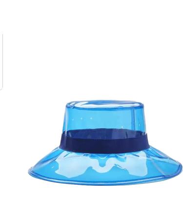 Clear Waterproof Bucket Hat Women Sun Visor | Transparent Plastic Wide Brim Rain Cap Fashion | Black One Size - Buy Online on GoSupps.com