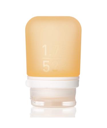 humangear GoToob+ Refillable Silicone Travel Size Bottles with Locking Cap, Orange, Small (1.7oz)