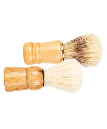Magiclulu 2 Bartpinsel wooden handle Razor brush brush men shaving brushes wooden handle shave father's day gifts shaving brushes shaving brushes for men