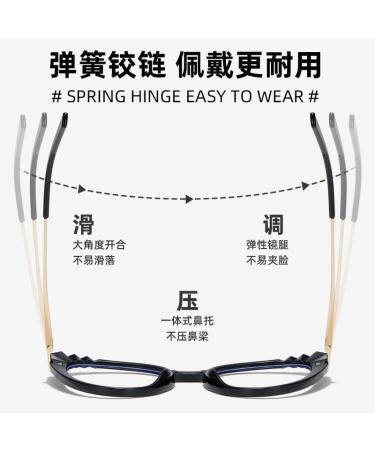 SERONI Metal Temples TR90 Cat Eye Blue Light Blocking Glasses - UV Protection for Men & Women - Stylish Black 62mm Reading Glasses - Buy Online on GoSupps.com