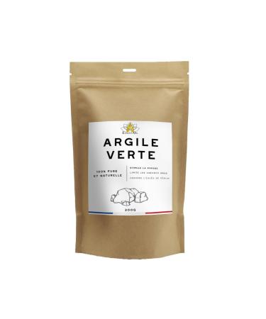 Argile Verte en poudre - 100% Naturel - Purifie le cuir chevelu Absorde l'exc s de s bum D toxifie Tonifie Assainit la peau Facilite la cicatrisation - 200g - Marque Fran aise