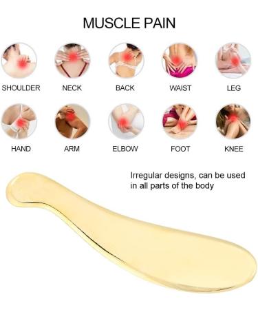 Verdant Touch Gua Sha Tool - Brass Scraping Board for Acupunctive Massage & Muscle Pain Relief | 6.3 x 4.7 inches - Buy Online on GoSupps.com
