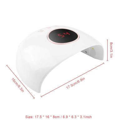 24W UV LED Nail Lamp - Professional Nail Dryer with Vibration Head 12 Lights & Large LCD Display for Salon Quality Manicures - International Shipping - Buy Online on GoSupps.com