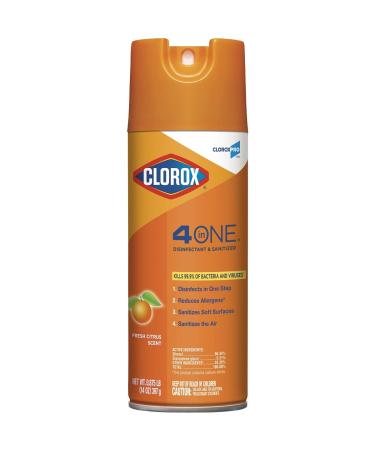 CloroxPro 4 in One Disinfectant & Sanitizer Aerosol Spray Clorox Cleaning Healthcare Cleaning and Industrial Cleaning Citrus 14 Ounces - 31043