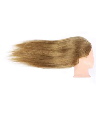 26 Mannequin Head with 50% Real Brown Hair | Long Straight Synthetic Hair | Cosmetology Training Head Doll with Clamp Stand | No Makeup 27 - Buy Online on GoSupps.com
