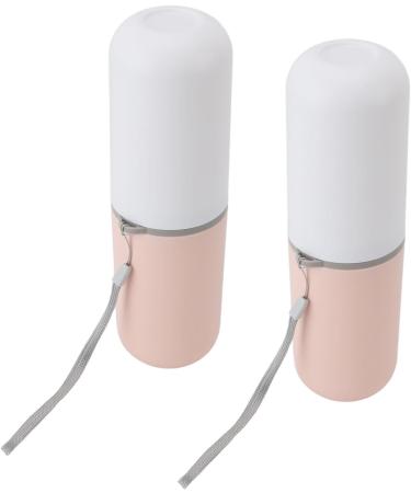 Travel Toothbrush Cup Case Minimalist Plastic Holder for Business Trips | White & Pink - Buy Online on GoSupps.com