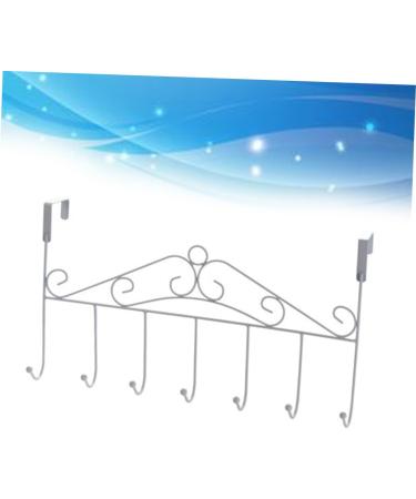 PRETYZOOM Hanging Hooks Hook Over Door Clothes Hanger Rack Over The Door Hanger Coat Hanger Rack No Trace Towel Rack Metal Hangers medium White - Buy Online on GoSupps.com