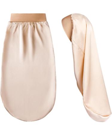 Desmend 19 Momme Silk Sleep Cap for Long Hair - XL-XXL | Protects Hair & Enhances Sleep Quality - Buy Online on GoSupps.com