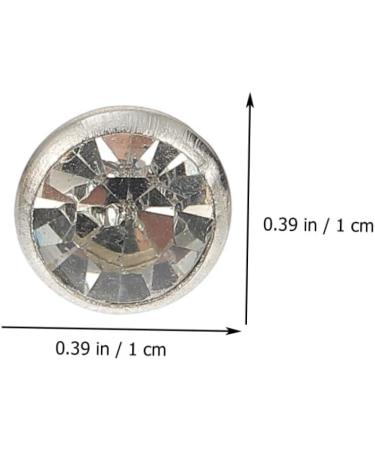 NUOBESTY 200 Sets Diamond Stud Rivets Silver Luggage Leather Studs DIY Accessories Leather Goods Clothing 1X1X1CM As Shown - Buy Online on GoSupps.com