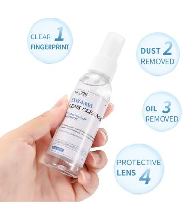 Eyeglasses Lens Cleaner Spray Kit-iGeyzoe Eye Glasses Cleaner Spray 16oz(2ozx8) Alcohol & Ammonia Free With 2PCS Eyeglass Clean Cloth Safe for All Lenses - Buy Online on GoSupps.com