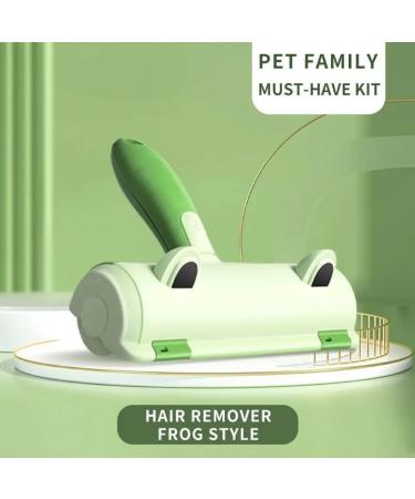 Duoqu Pet Hair Remover Roller - Reusable Frog Style Design for Clothes | Effective Green Hair Removal Tool - Buy Online on GoSupps.com