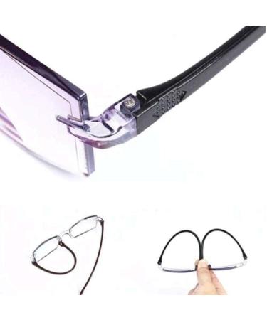 Keeplus Titanium Progressive Dual-Use Reading Glasses - Anti-Blue Light Lightweight & Comfortable Design for Men & Women | Semicircular Narrow Style +200 - Buy Online on GoSupps.com